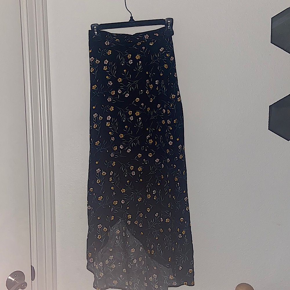 Long wrap flower skirt